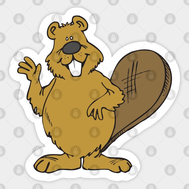 Canadian Beaver Sticker by KarmicKal